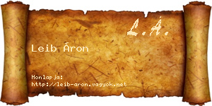 Leib Áron névjegykártya